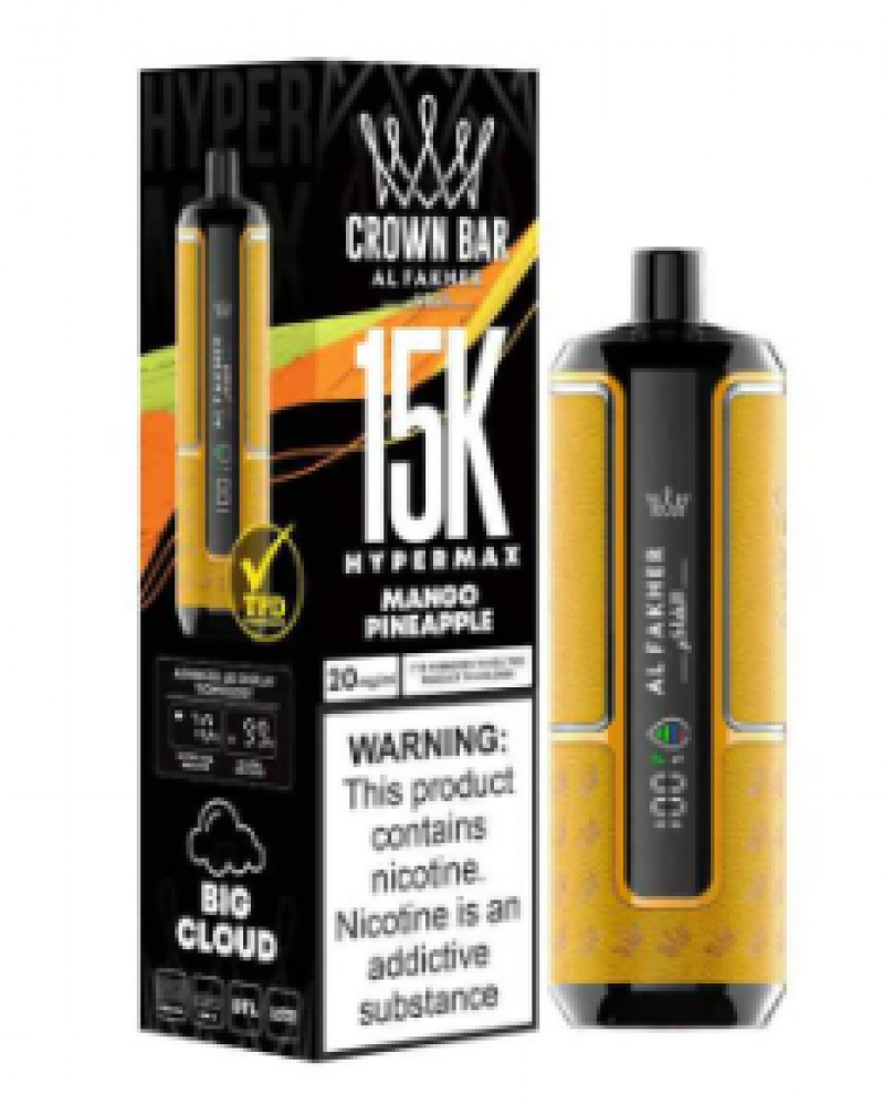 Al Fakher Crown Bar Hypermax 15000 Puffs 0.6mg